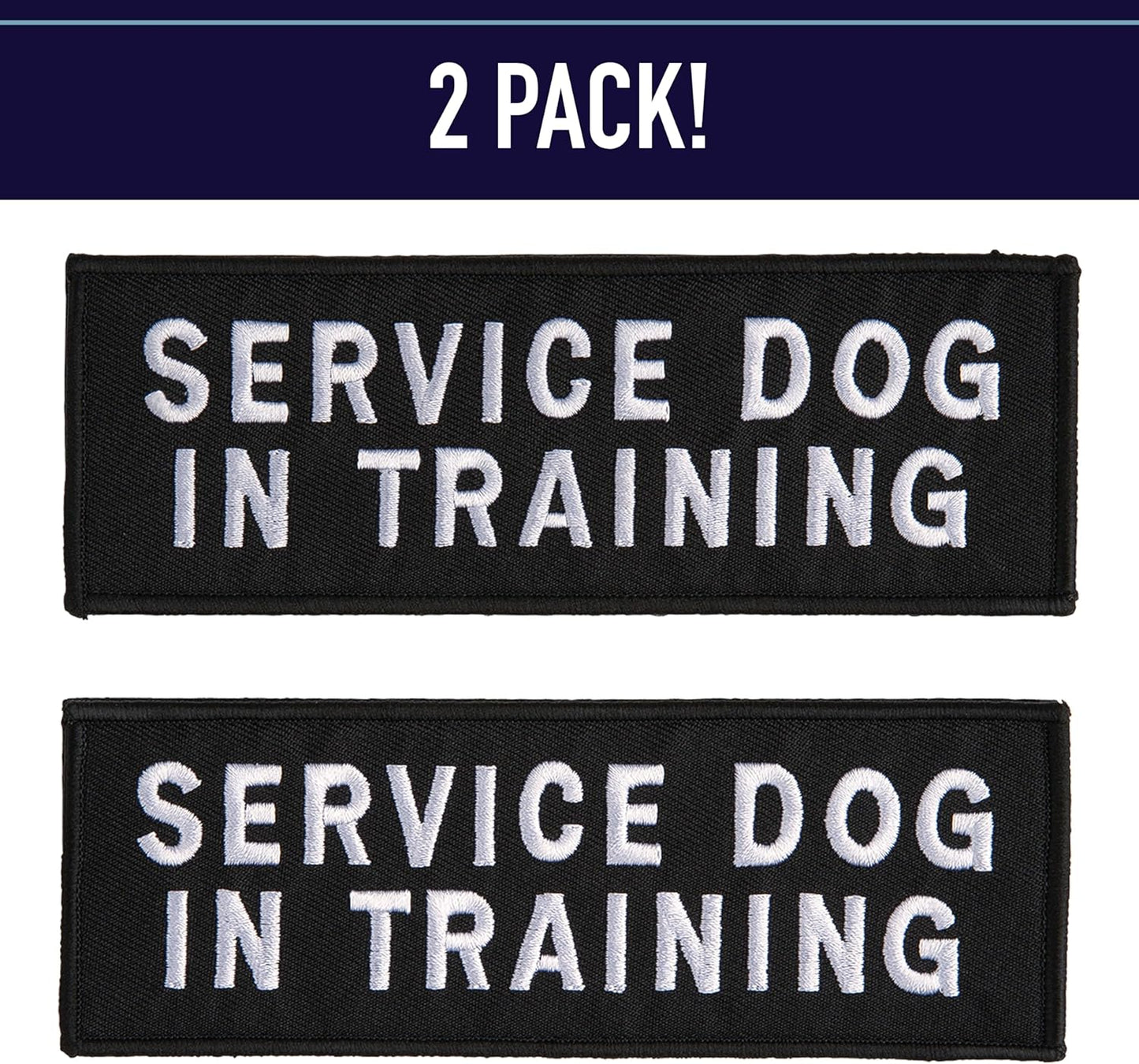 Service Dog Patches for Harness | Patches for Dog Harness or Vest | Do Not Pet Patch, Dog in Training, Service Dog, Emotional Support | Removable Hook and Loop Embroidered Patches