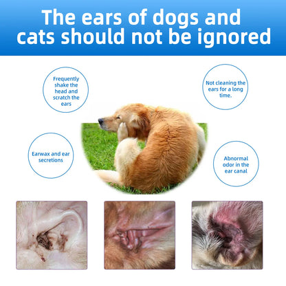 Gentle Pet Ear Wash | Odor-Free Cleaning for Dogs & Cats