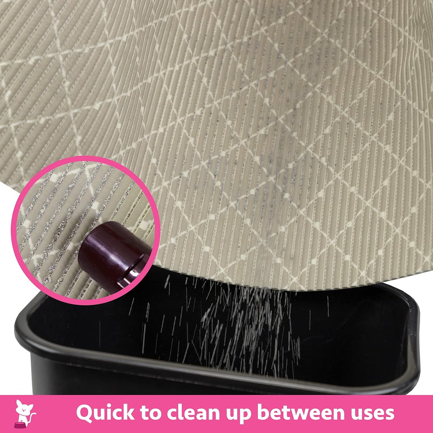 Corrugated Cat Scratch Pad with Non-Stick Litter Scoop, Litter Mats, and Litter Box Kit - Model CM-10311
