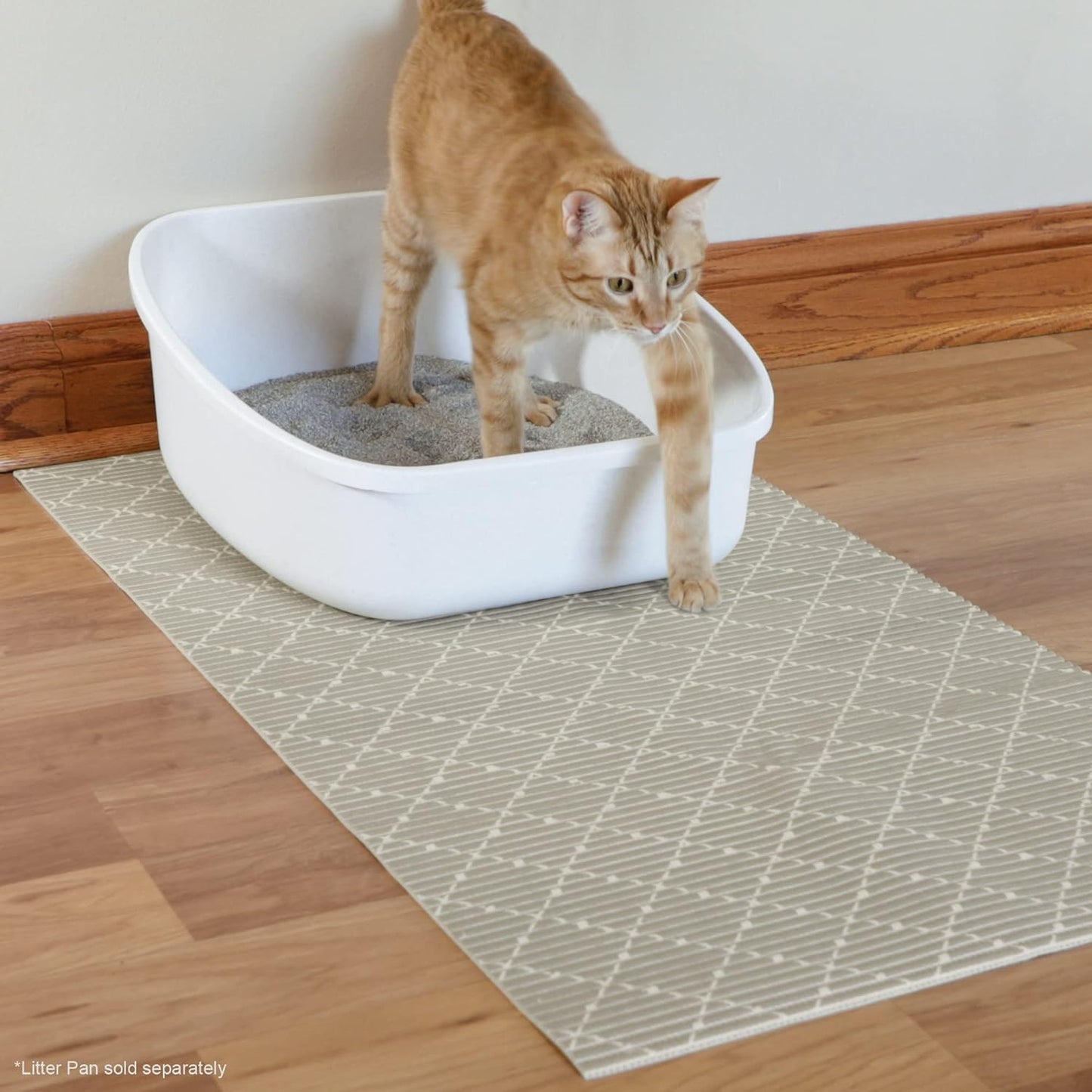 Corrugated Cat Scratch Pad with Non-Stick Litter Scoop, Litter Mats, and Litter Box Kit - Model CM-10311